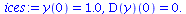 y(0) = 1.0, (D(y))(0) = 0.